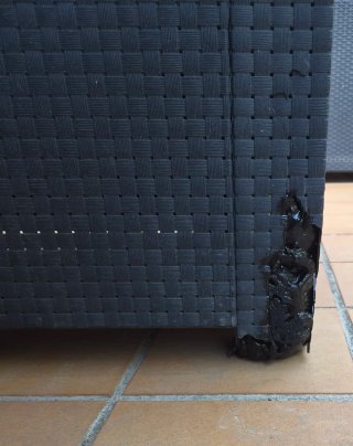 Conjunto ratán sintético 2 sillones y mesa