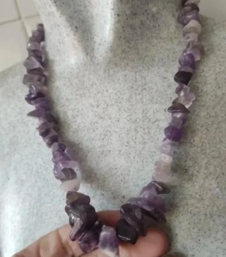 Collares y pulsera piedras naturales