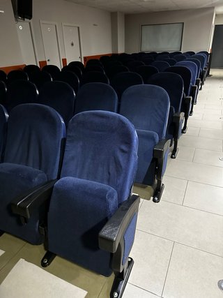 Butacas de cine tela azul