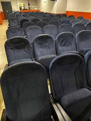 Butacas de cine tela azul