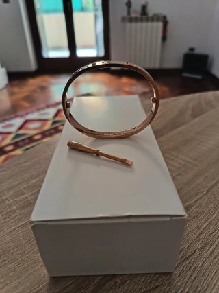 Bracciale in acciaio oro rosa