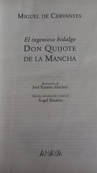 El ingenioso hidalgo don Quijote de la Mancha
