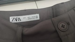 Pantalón Zara Talla L Gris Nuevo