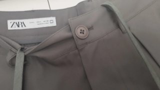 Pantalón Zara Talla L Gris Nuevo