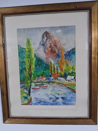 2 Pinturas de Ernest Ibáñez Leridano Paisaje Puebl