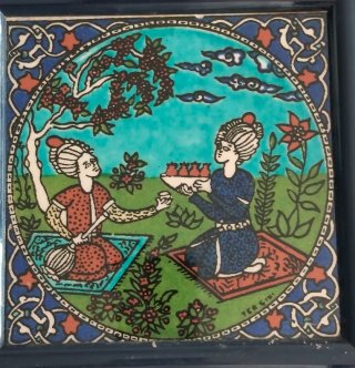 Quadro de Azulejo Antigo Anos 70