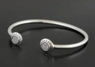 Pulsera PANDORA Plata abierta  Circonitas (pequeña