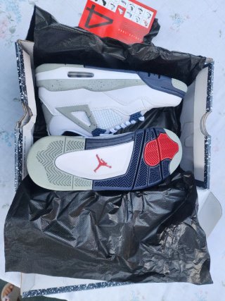 Zapatillas Jordan 4 Retro Blanco Azul