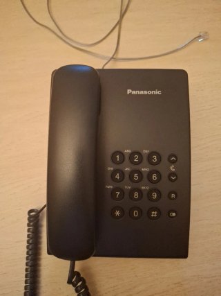 Teléfono fijo Panasonic negro