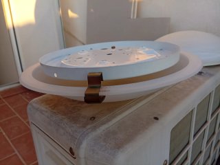 3 Lámparas de Techo Cristal y Metal