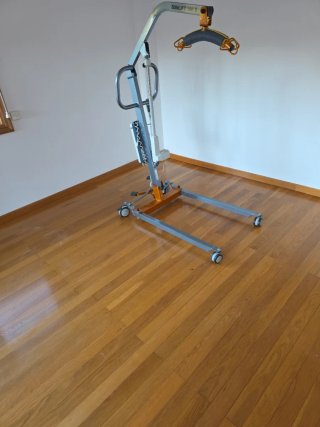 Grúa eléctrica Sunlift 150 E con arnés, en muy bue