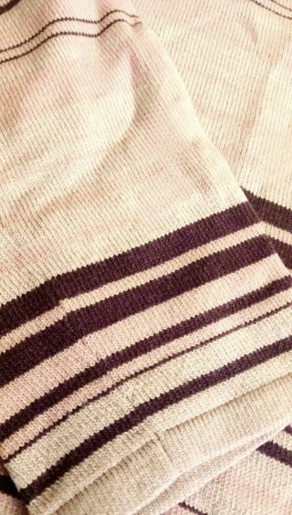 Maglia Zara a righe beige rosa marrone M