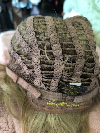 Peluca pelo natural rubia con mechas