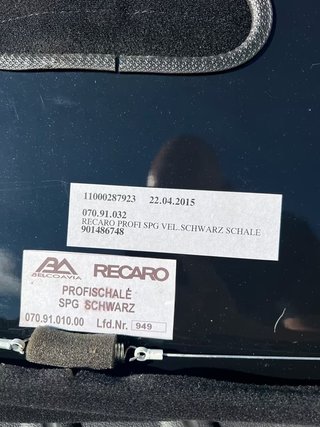 Recaro Profi SPG Assento Competição