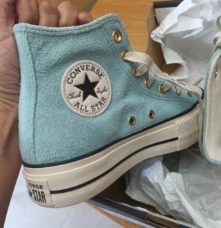 Converse zapatillas altas azul y blanco