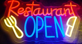 Lampada Neon LED "Restaurant OPEN"