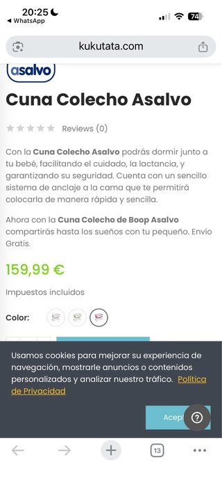 Cuna de colecho Asalvo