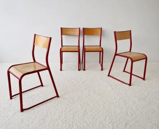 4 sillas apilables MULLCA | Francia 70s
