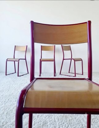 4 sillas apilables MULLCA | Francia 70s