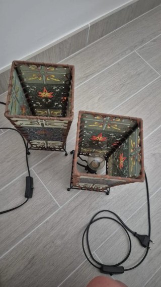 Pareja de lámparas de mesa decorativas