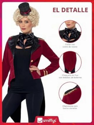 Disfraz Domadora Terciopelo Rojo Talla M