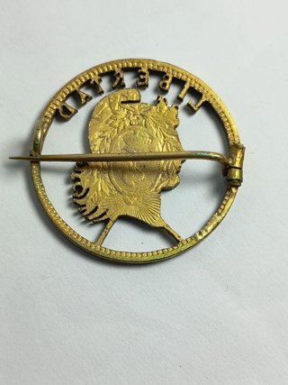 Antiguo Broche Moneda Calada 2 Centavos Argentina