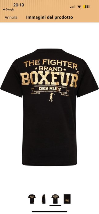T-shirt Boxeur Des Rues Nera Oro Iconica