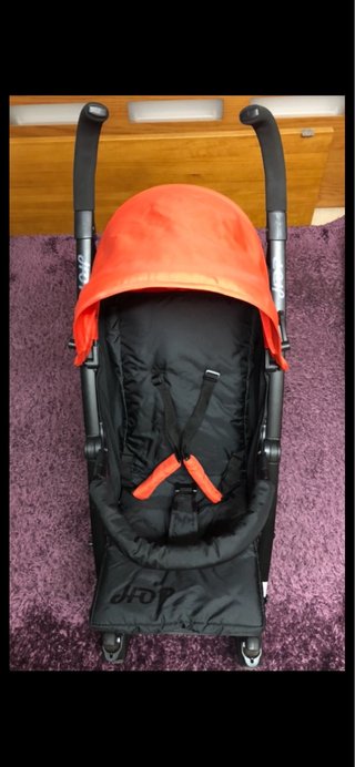 Silla de paseo Hop naranja y negra