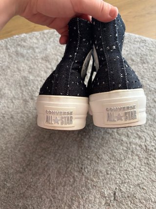Converse Bota Plataforma Negro Blanco