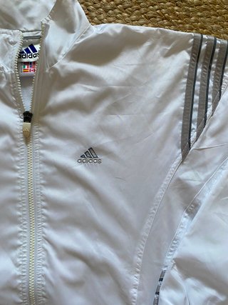 Cortavientos Adidas Blanco vintage - Talla L