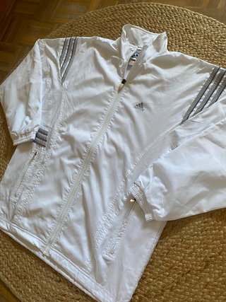 Cortavientos Adidas Blanco vintage - Talla L