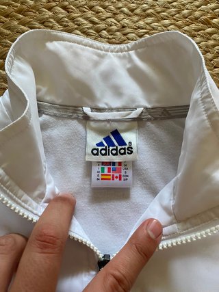 Cortavientos Adidas Blanco vintage - Talla L