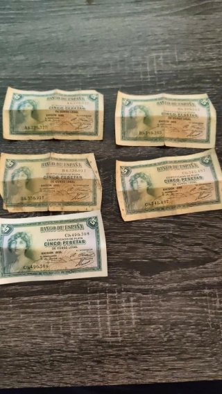 Billetes Pesetas Banco de España 1935
