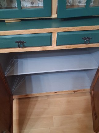 Vitrina Provenzal Madera y Cristal