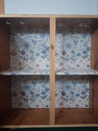 Vitrina Provenzal Madera y Cristal