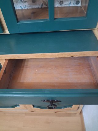 Vitrina Provenzal Madera y Cristal
