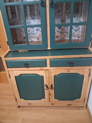 Vitrina Provenzal Madera y Cristal