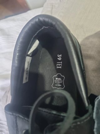 Mocasines de piel negros talla 39