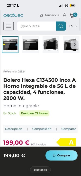 Horno Cecotec Bolero Hexa C134500