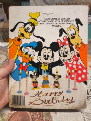 Set 3 Paperelle Disney con Candeline vintage
