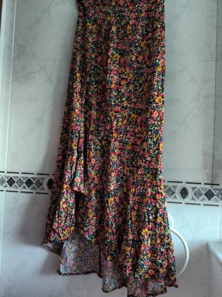 Falda larga estampada floral