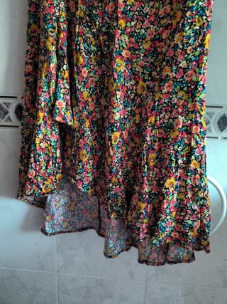 Falda larga estampada floral