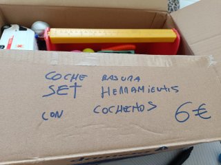 Coche de basura set herramientas 6€