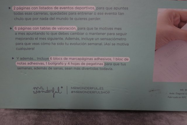 Set Agenda Mr. Wonderful Hábitos Saludables