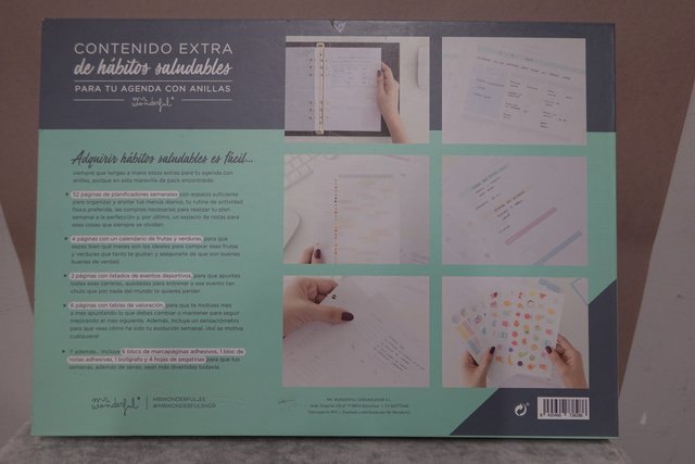 Set Agenda Mr. Wonderful Hábitos Saludables