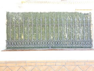 Rejas de hierro forjado y portalón