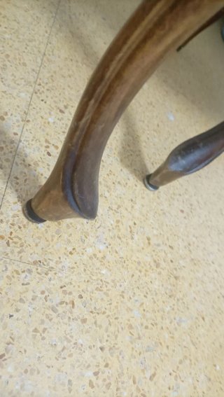 Juego de 2 Sillas Vintage Madera y Rattan