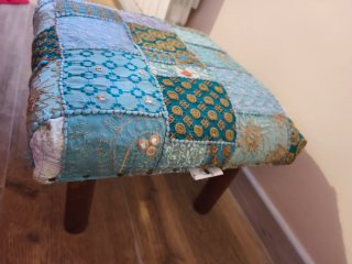 Banqueta Patchwork Azul