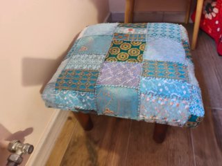Banqueta Patchwork Azul