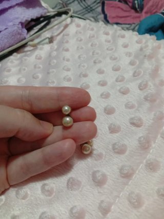 Pendientes de perlas chapados en oro